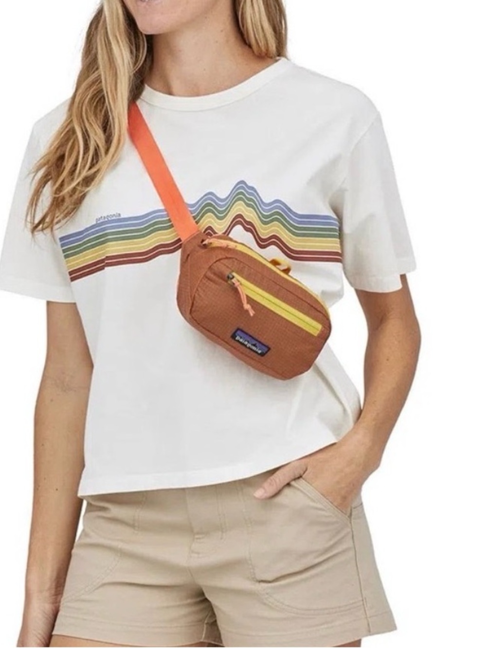Patagonia Ultralight Black Hole Mini 1L Hip Fanny Pack Belt Bag Tigerlily Orange